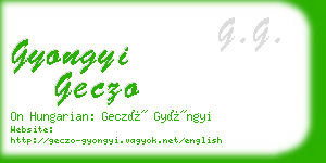 gyongyi geczo business card